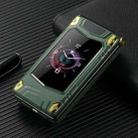 M7+ 4G Dual Screen Flip Elder Rugged Phone, 2.8 inch Inner, 2.4 inch Outer, 6800mAh Battery, 24 Keys, Flashlight, Network: 4G, Dual SIM, SOS, Plug:US Plug(Green) - 2