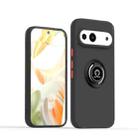 For Google Pixel 9a Q Shadow 1 Series TPU + PC Phone Case with Ring(Black+Red) - 1