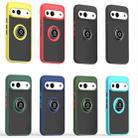 For Google Pixel 9a Q Shadow 1 Series TPU + PC Phone Case with Ring(Black+Red) - 2