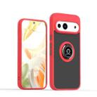 For Google Pixel 9a Q Shadow 1 Series TPU + PC Phone Case with Ring(Red) - 1