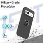 For Google Pixel 9a Q Shadow 1 Series TPU + PC Phone Case with Ring(Black+Black) - 3