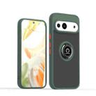 For Google Pixel 9a Q Shadow 1 Series TPU + PC Phone Case with Ring(Dark Green) - 1