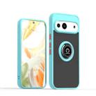 For Google Pixel 9a Q Shadow 1 Series TPU + PC Phone Case with Ring(Sky Blue) - 1