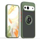 For Google Pixel 9 / 9 Pro Q Shadow 1 Series TPU + PC Phone Case with Ring(Green) - 1