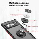 For Google Pixel 6 Pro Q Shadow 1 Series TPU + PC Phone Case with Ring(Black+Black) - 2