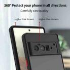 For Google Pixel 6 Pro Q Shadow 1 Series TPU + PC Phone Case with Ring(Black+Black) - 3