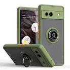 For Google Pixel 7a Q Shadow 1 Series TPU + PC Phone Case with Ring(Green) - 1