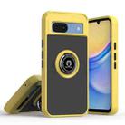 For Google Pixel 8a Q Shadow 1 Series TPU + PC Phone Case with Ring(Yellow) - 1