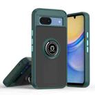 For Google Pixel 8a Q Shadow 1 Series TPU + PC Phone Case with Ring(Dark Green) - 1