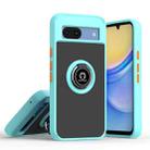 For Google Pixel 8a Q Shadow 1 Series TPU + PC Phone Case with Ring(Sky Blue) - 1