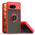 For Google Pixel 8 Q Shadow 1 Series TPU + PC Phone Case with Ring(Red) - 1