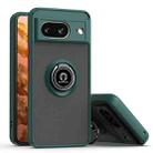 For Google Pixel 8 Q Shadow 1 Series TPU + PC Phone Case with Ring(Dark Green) - 1