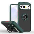 For Google Pixel 10 Pro XL Q Shadow 1 Series TPU + PC Phone Case with Ring(Dark Green) - 1