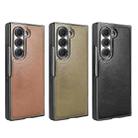 For Samsung Galaxy Z Fold6 VIETAO Integrated MagSafe PU Phone Case(Brown) - 2