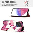 For Doogee N55 Plus 3D Painting Horizontal Flip Leather Phone Case(Rose Butterfly) - 3