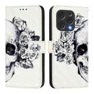 For Doogee N55 Plus 3D Painting Horizontal Flip Leather Phone Case(Skull) - 2