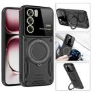 For OPPO Reno12 Pro Global Large Window MagSafe Holder Phone Case(Rose Gold) - 3