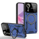 For OPPO A78 5G Large Window MagSafe Holder Phone Case(Blue) - 1