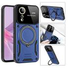 For OPPO A78 5G Large Window MagSafe Holder Phone Case(Blue) - 3