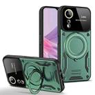 For OPPO A78 5G Large Window MagSafe Holder Phone Case(Green) - 1
