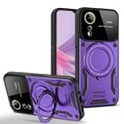 For OPPO A78 5G Large Window MagSafe Holder Phone Case(Purple) - 1