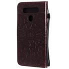 For LG K41S & K51S Pressed Printing Sunflower Pattern Horizontal Flip PU Leather Case Holder & Card Slots & Wallet & Lanyard(Brown) - 3