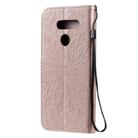 For LG K50S Pressed Printing Sunflower Pattern Horizontal Flip PU Leather Case Holder & Card Slots & Wallet & Lanyard(Rose Gold) - 3