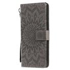 For LG Stylo 6 Pressed Printing Sunflower Pattern Horizontal Flip PU Leather Case Holder & Card Slots & Wallet & Lanyard(Grey) - 2