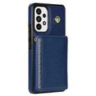 For Samsung Galaxy A53 5G Three Fold Card Bag Phone Case with Long Lanyard(Blue) - 3