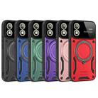 For Motorola Moto E13 Large Window MagSafe Holder Phone Case(Blue) - 2