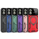 For Motorola Moto E13 Large Window MagSafe Holder Phone Case(Purple) - 2