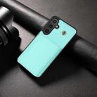 For Samsung Galaxy S24+ 5G Three Fold Card Bag Phone Case with Long Lanyard(Mint) - 2