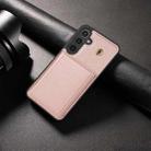 For Samsung Galaxy S24+ 5G Three Fold Card Bag Phone Case with Long Lanyard(Rose Gold) - 2