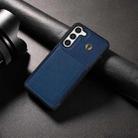 For Samsung Galaxy S23+ 5G Three Fold Card Bag Phone Case with Long Lanyard(Blue) - 2
