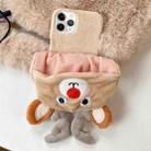 For iPhone 11 Pro Max Reindeer Hat Plush Full Coverage Phone Case - 1