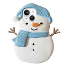 For iPhone 15 Plus Christmas Snowman Silicone Phone Case - 1