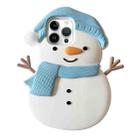 For iPhone 13 Pro Christmas Snowman Silicone Phone Case - 1