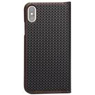 For iPhone X / XS QIALINO Grid Texture Horizontal Flip Leather Case  with Smart View Window & Sleep / Wake-up Function(Brown) - 2