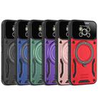 For Xiaomi Poco X3 Large Window MagSafe Holder Phone Case(Red) - 2