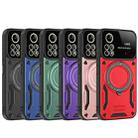 For Xiaomi Poco X4 Pro 5G Large Window MagSafe Holder Phone Case(Red) - 2