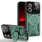 For Xiaomi 13T / 13T Pro Large Window MagSafe Holder Phone Case(Green) - 1