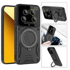 For Xiaomi 14 Ultra Large Window MagSafe Holder Phone Case(Black) - 3
