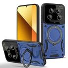For Xiaomi 14 Ultra Large Window MagSafe Holder Phone Case(Blue) - 1