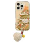 For iPhone 16 Pro Max IMD Double Layer Printed TPU Hybrid PC Phone Case with Pendant(Christmas Tree Puppy) - 1