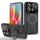 For Redmi Note 13 Pro 5G Global Large Window MagSafe Holder Phone Case(Black) - 1