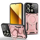 For Redmi Note 13 5G Global Large Window MagSafe Holder Phone Case(Rose Gold) - 1