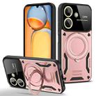 For Redmi 13C 4G Large Window MagSafe Holder Phone Case(Rose Gold) - 1