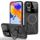 For Redmi Note 11 Pro Global Large Window MagSafe Holder Phone Case(Black) - 1