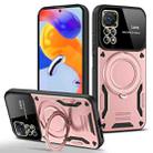 For Redmi Note 11 Pro Global Large Window MagSafe Holder Phone Case(Rose Gold) - 1