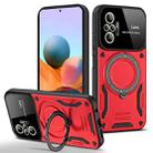 For Redmi Note 10 Pro 4G Global Large Window MagSafe Holder Phone Case(Red) - 1